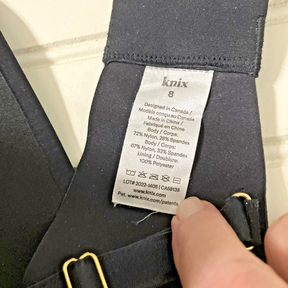 Knix Wing Bra Size 8 Black No Wire Adjustable D Cup DD Cup - Picture 5 of 5